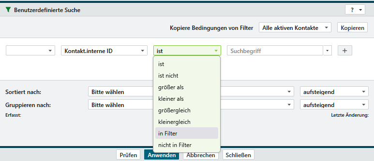 Auswahl eines Termins