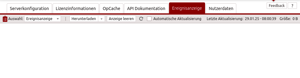 Ereignisanzeige_Optionen Ereignisanzeige_Optionen
