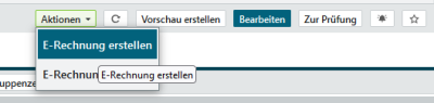 E-Rechnung Ausgangsrechnung als E-Rechnung erstellen