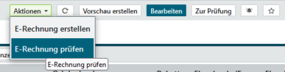 E-Rechnung Ausgangsrechnung als E-Rechnung prüfen