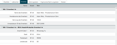 E-Rechnung Eingangsrechnung visualisieren - Erwerber
