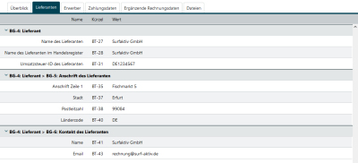 E-Rechnung Eingangsrechnung visualisieren - Lieferanten